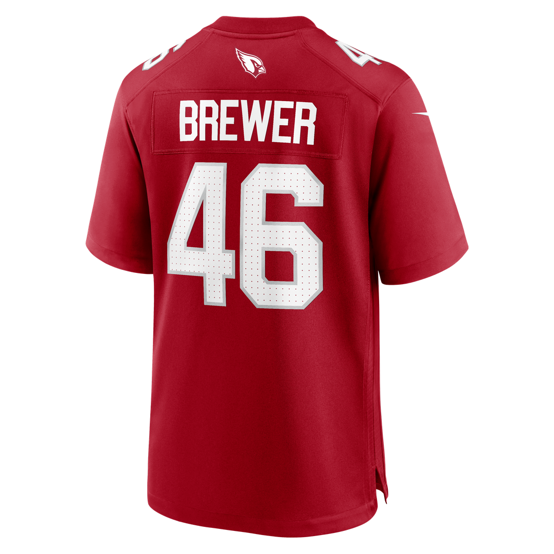 Aaron Brewer Arizona Cardinals Nike Cardinal Team Game Jersey
