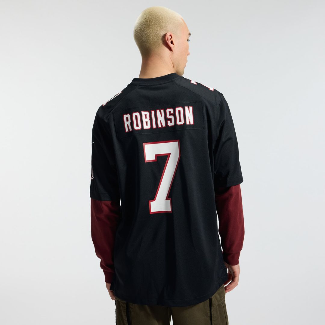 Bijan Robinson Atlanta Falcons Nike Black Throwback Game Jersey
