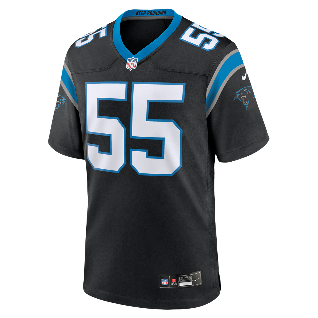 Maema Njongmeta Carolina Panthers Nike Black Team Game Jersey