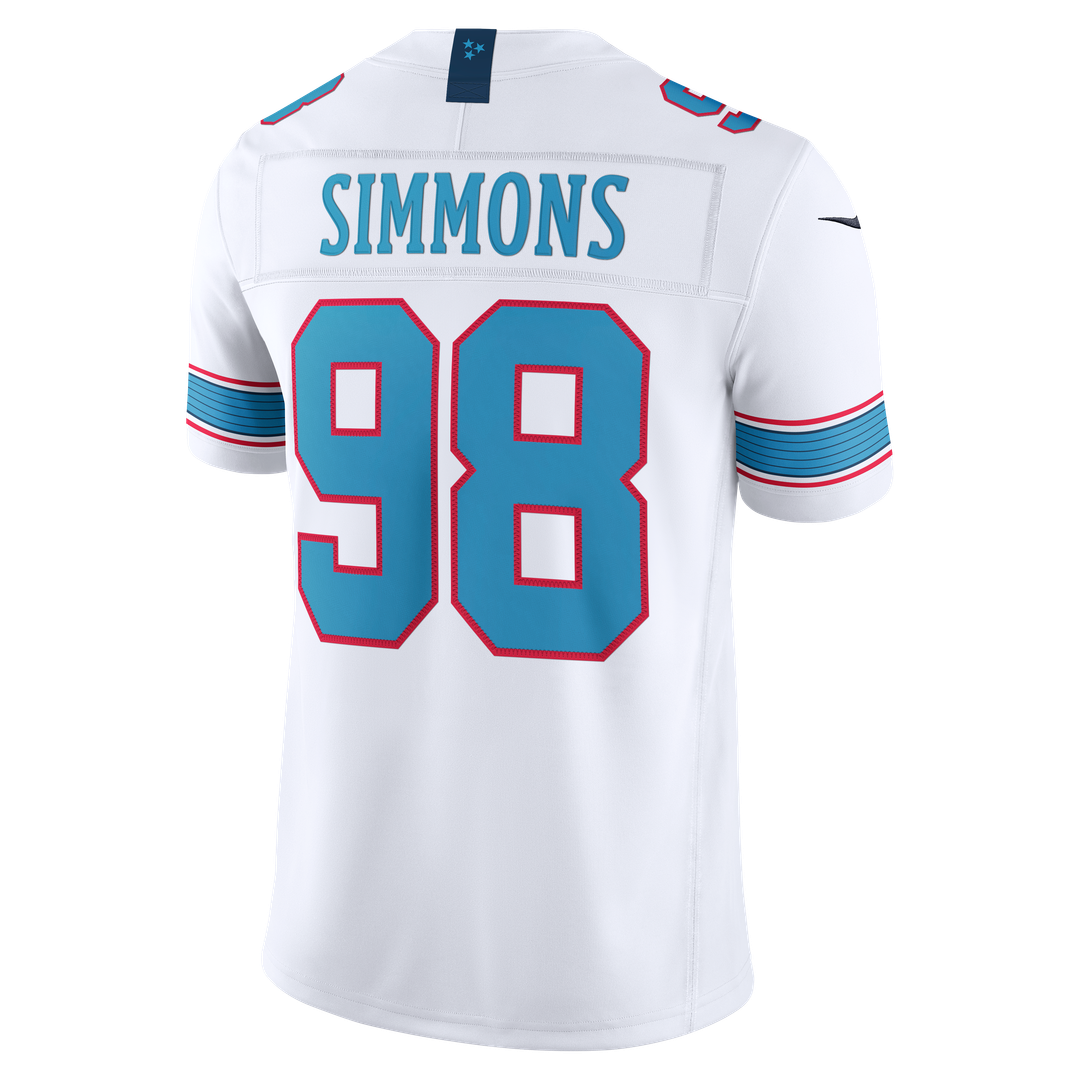 Jeffery Simmons Tennessee Titans Nike White Vapor F.U.S.E. Stitched Limited Jersey
