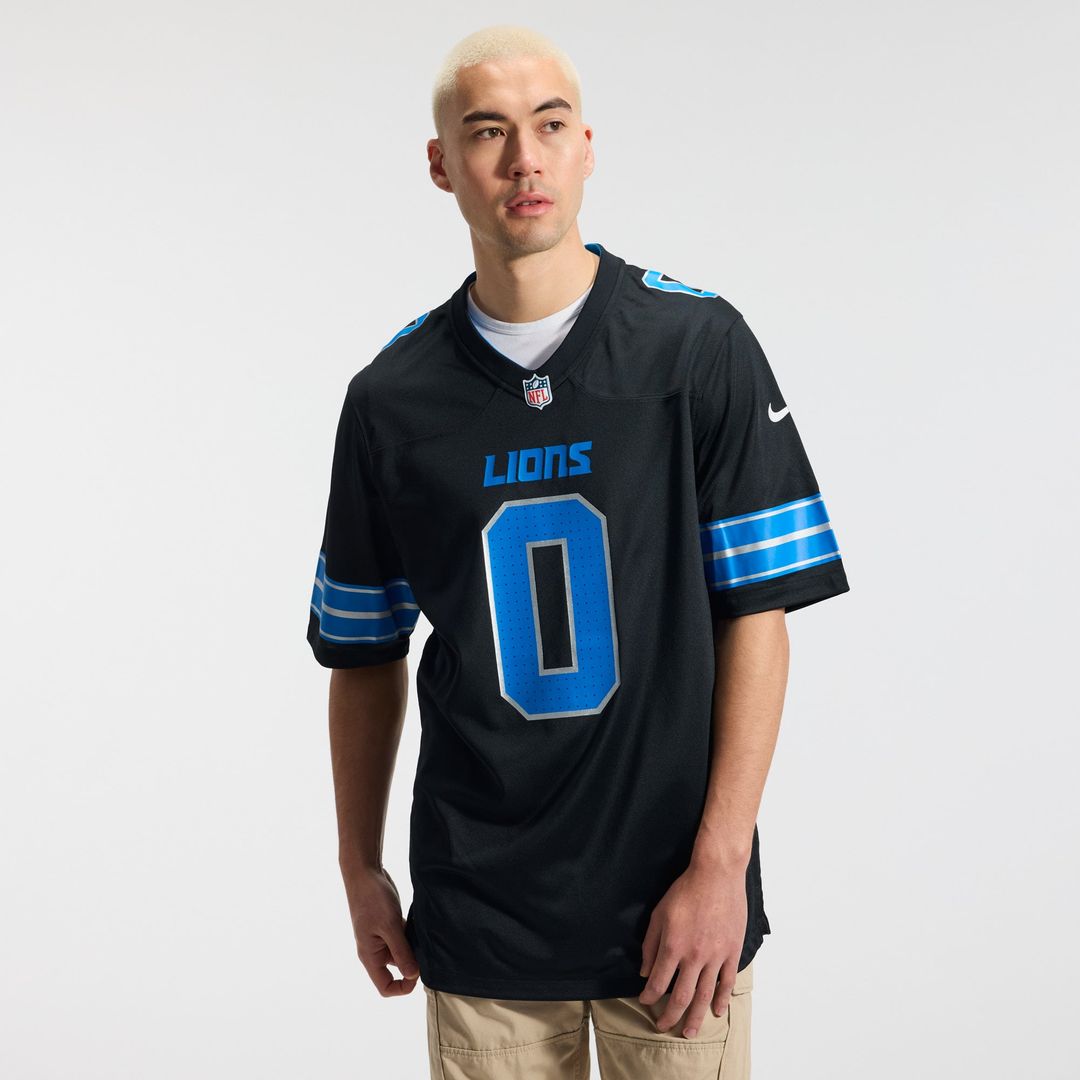 Jahmyr Gibbs Detroit Lions Nike Black 2nd Alternate Game Player Jersey