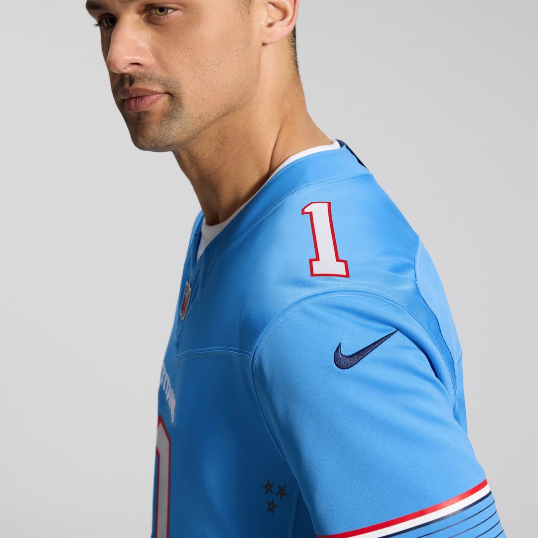 Cameron Ward Tennessee Titans Nike Light Blue Team Vapor F.U.S.E. Stitched Limited Jersey