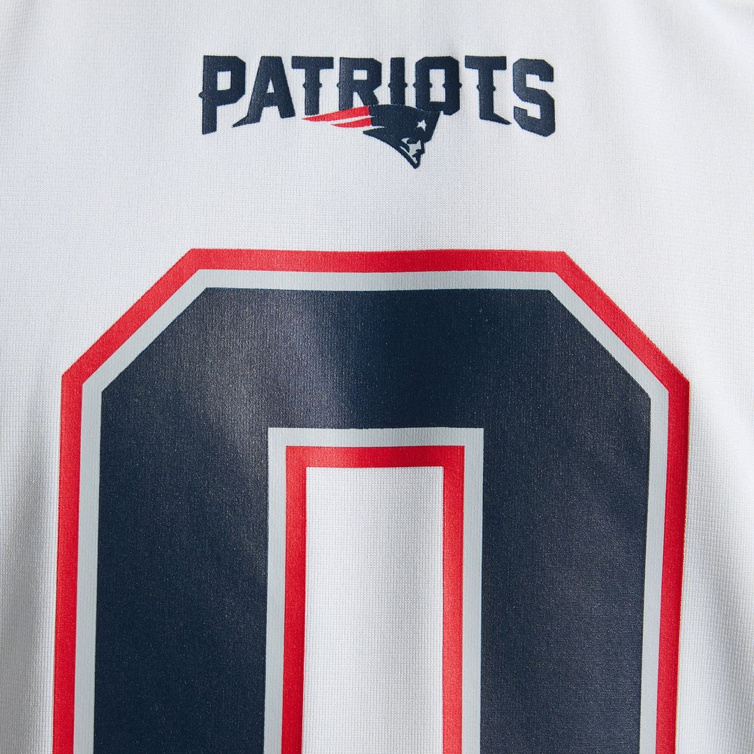 Christian Gonzalez New England Patriots Nike White Game Jersey