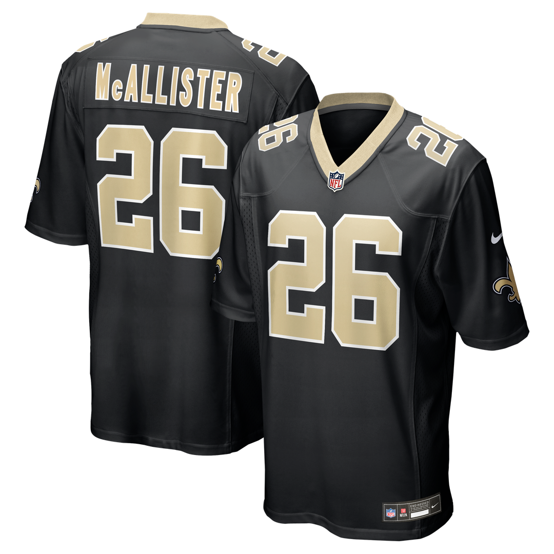 Deuce McAllister New Orleans Saints Nike Black Game Retired Player Jersey