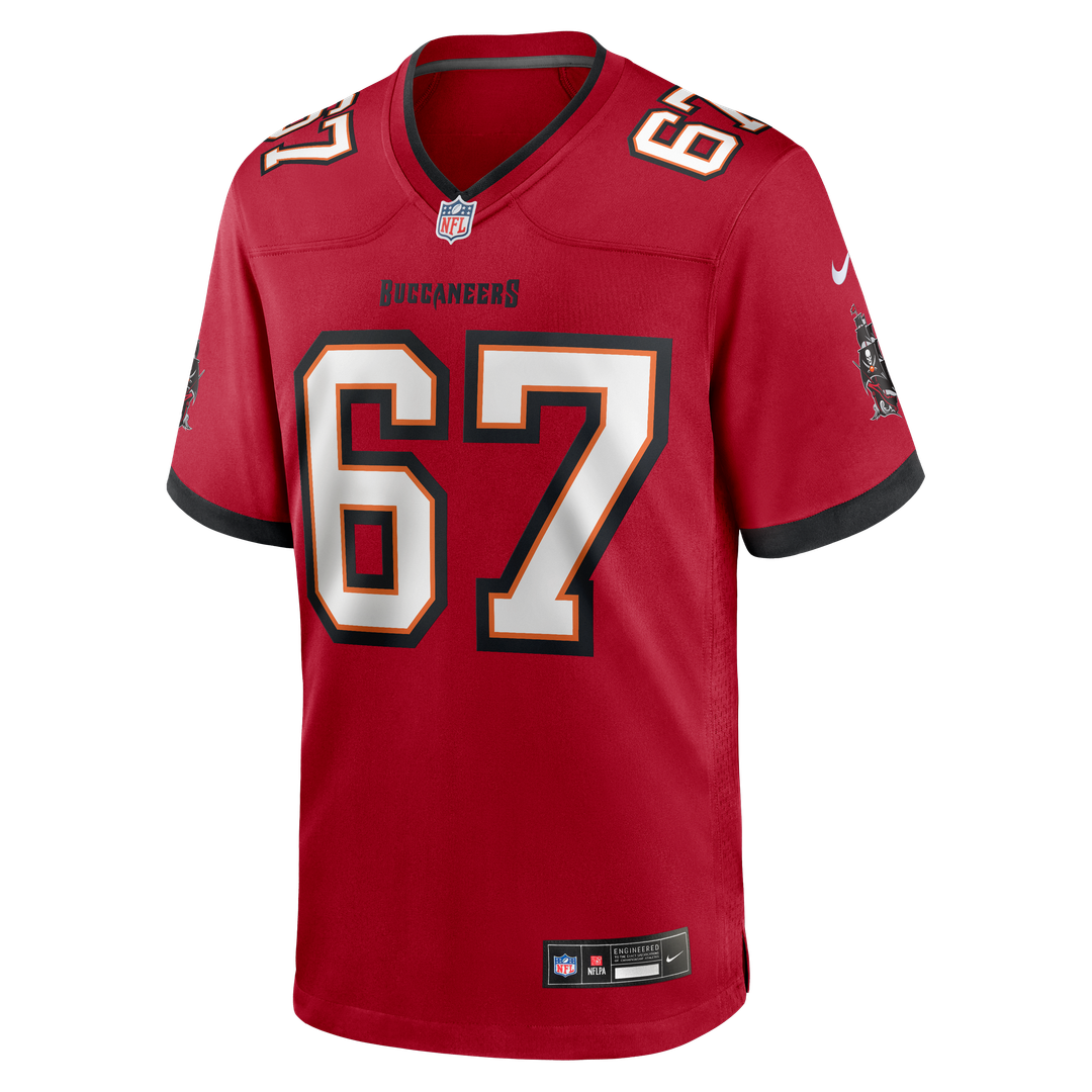 Luke Goedeke Tampa Bay Buccaneers Nike Red Game Player Jersey