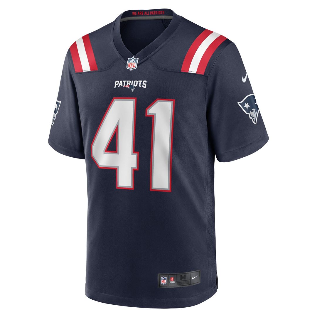 Brenden Schooler New England Patriots Nike Navy Game Player Jersey