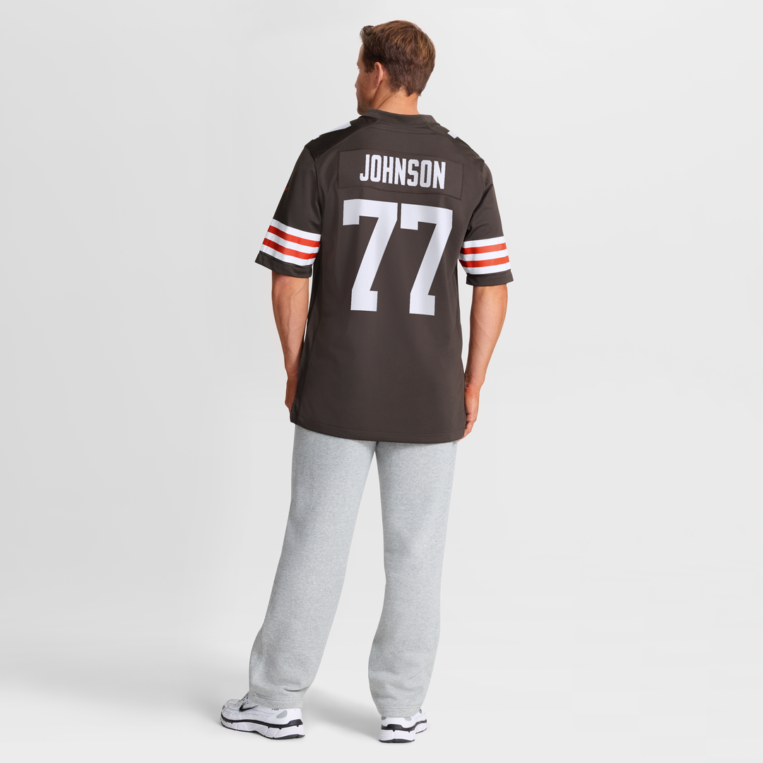Zion Johnson Cleveland Browns Nike Brown Team Game Jersey