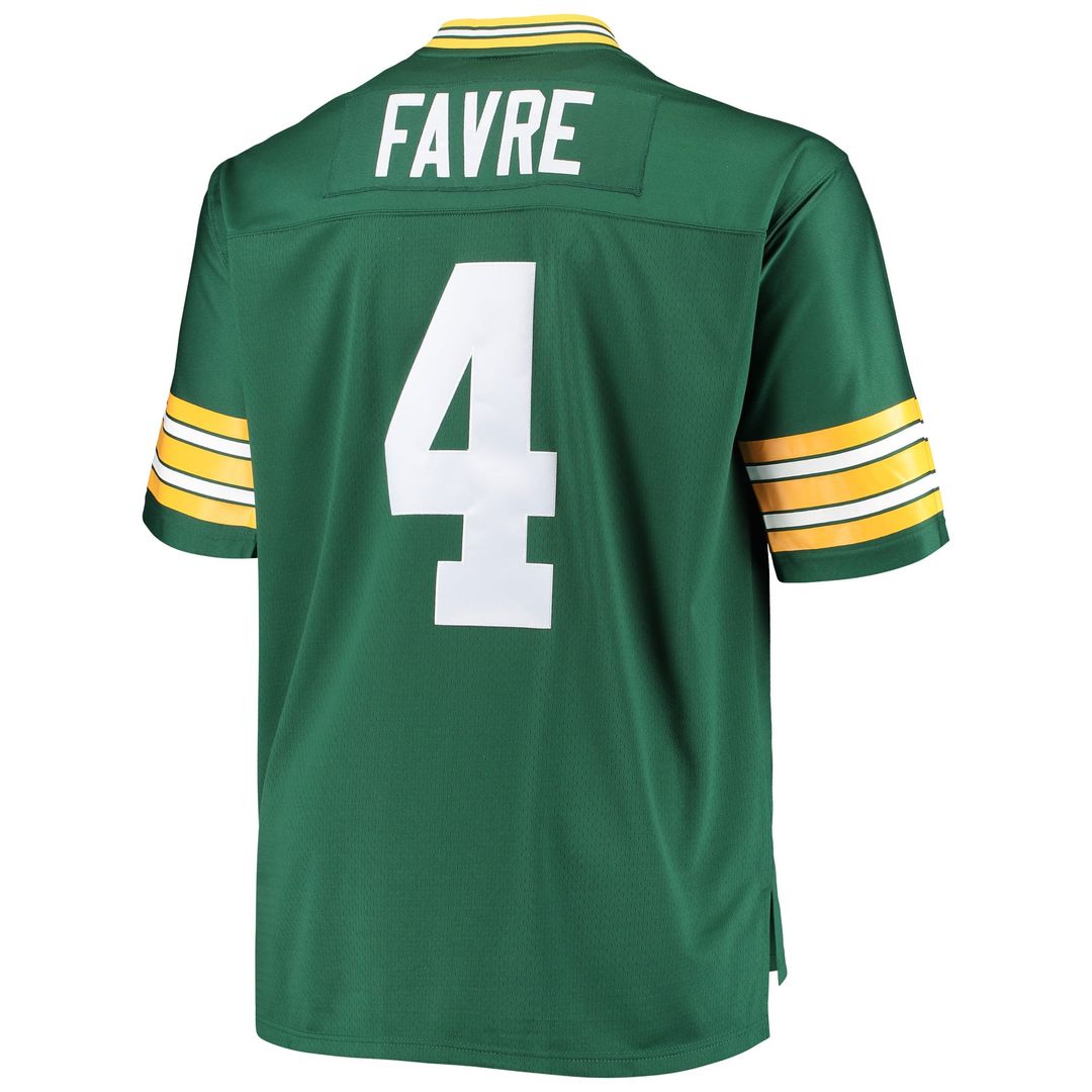 Brett Favre Green Bay Packers Mitchell & Ness Green Big & Tall 1996 Retired Player Replica Jersey