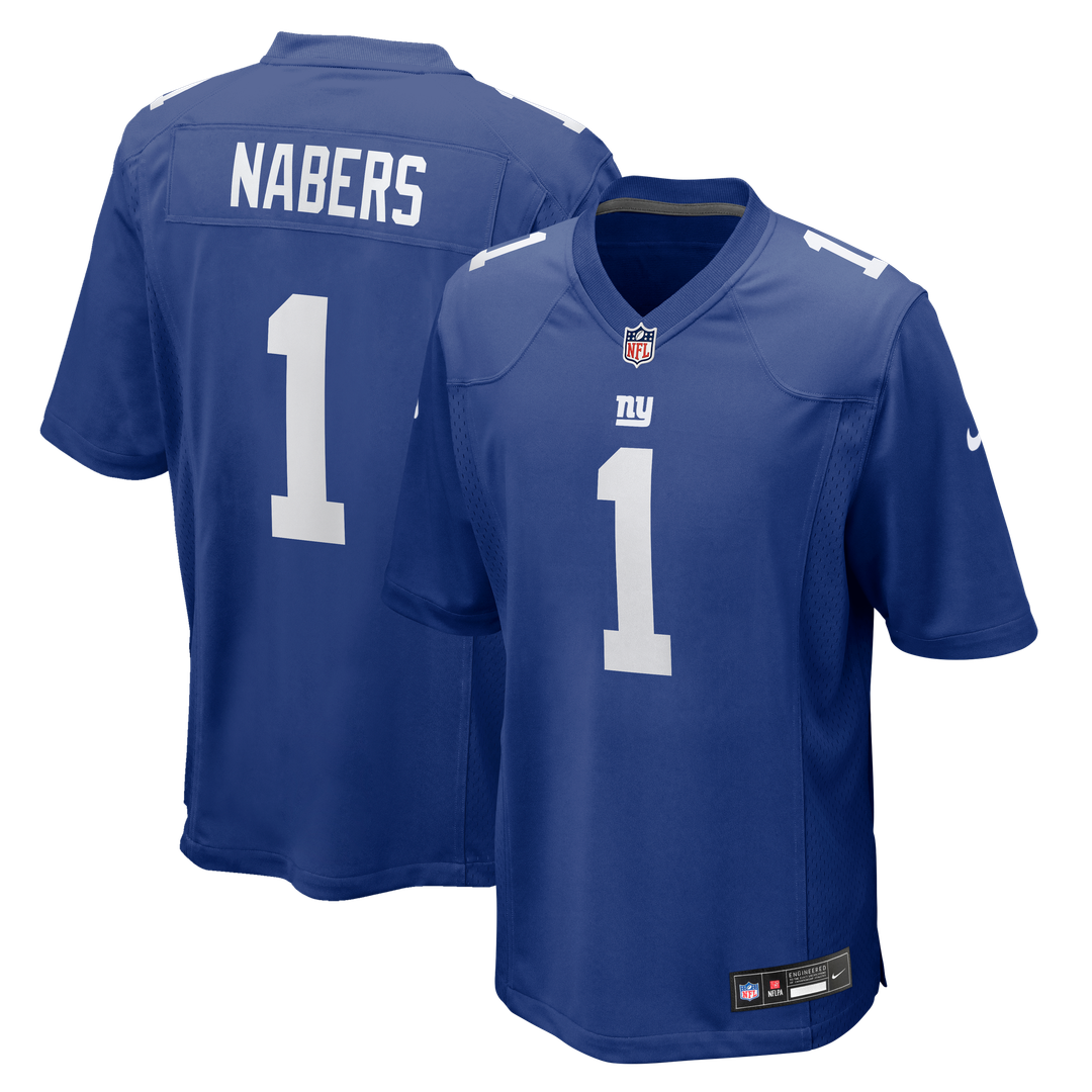 Malik Nabers New York Giants Nike Royal Player Game Jersey