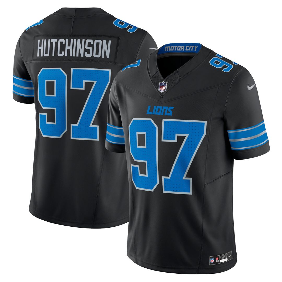 Aidan Hutchinson Detroit Lions Nike Black 2nd Alternate Vapor F.U.S.E. Limited Jersey