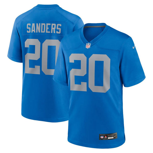Barry Sanders Detroit Lions Nike Blue Alternate Game Jersey