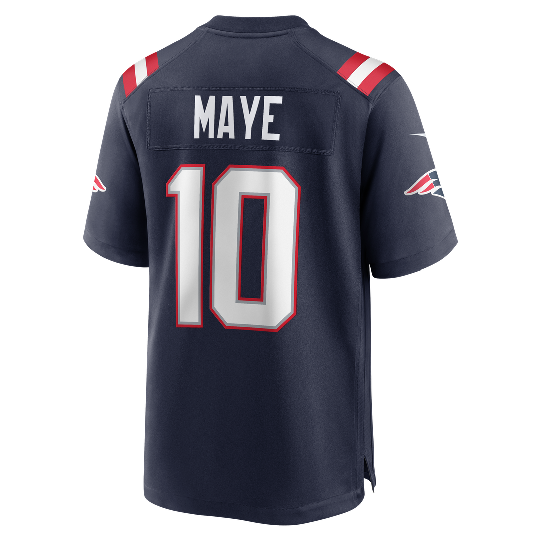 Drake Maye New England Patriots Nike Navy Player Game Jersey