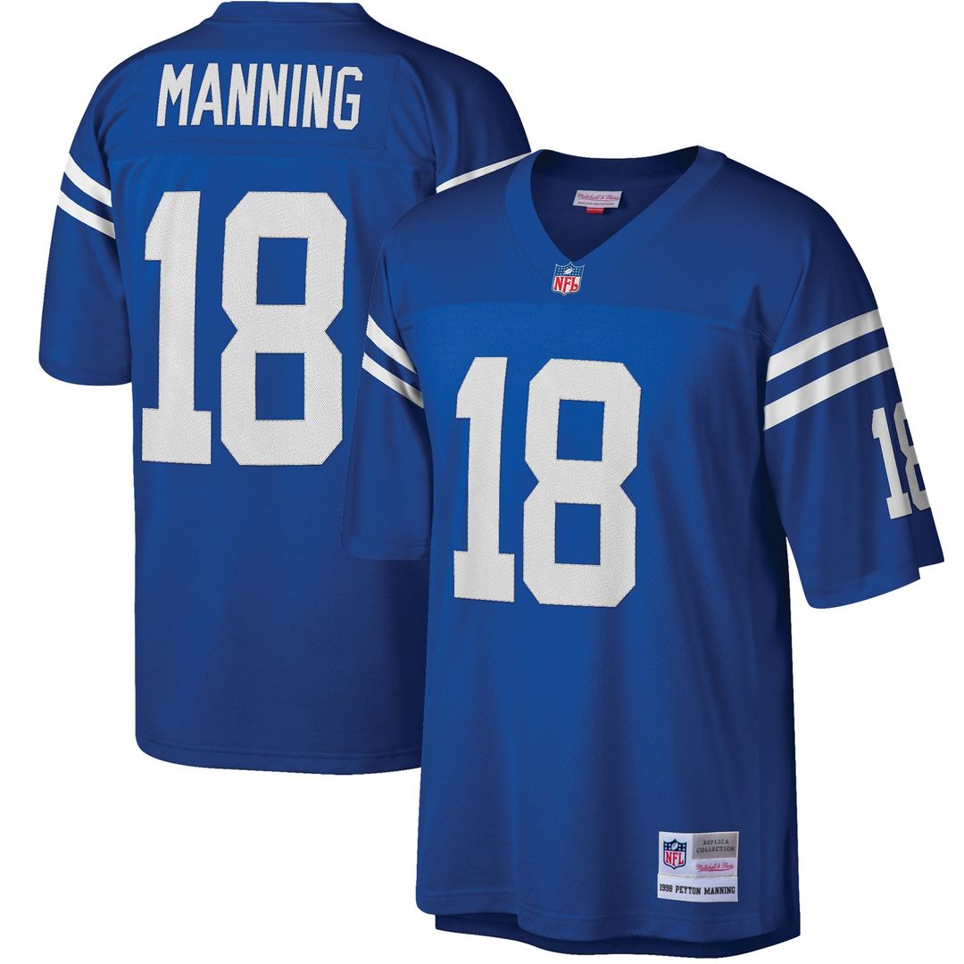 Peyton Manning Indianapolis Colts Mitchell & Ness Royal Big & Tall 1998 Retired Player Replica Jersey