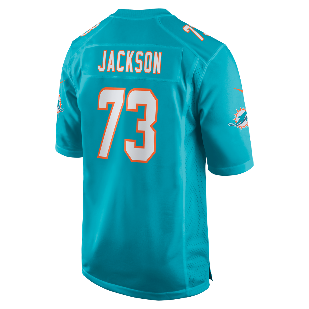 Austin Jackson Miami Dolphins Nike Aqua Game Jersey