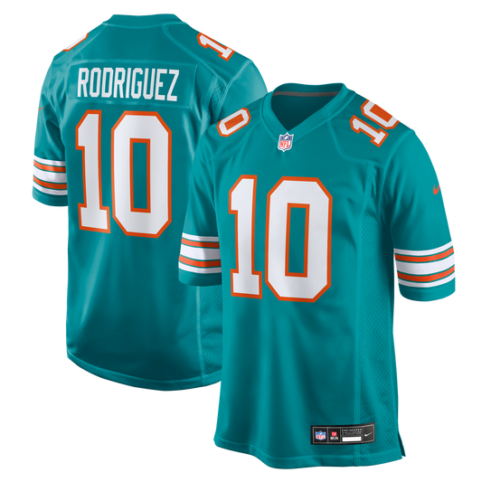 Jacob Rodriguez Miami Dolphins Nike Aqua Alternate Game Jersey