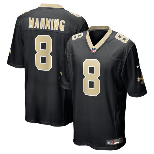 Archie Manning New Orleans Saints Nike Black Game Retired Player Jersey
