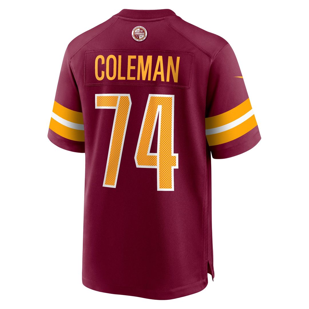 Brandon Coleman Washington Commanders Nike Burgundy Game Jersey