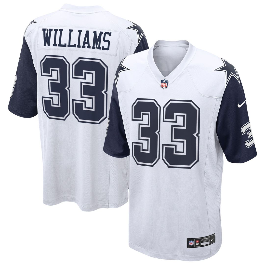 Javonte Williams Dallas Cowboys Nike White Alternate Game Jersey