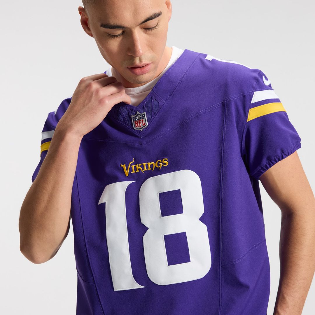 Justin Jefferson Minnesota Vikings Nike Purple Team Vapor F.U.S.E. Elite Jersey