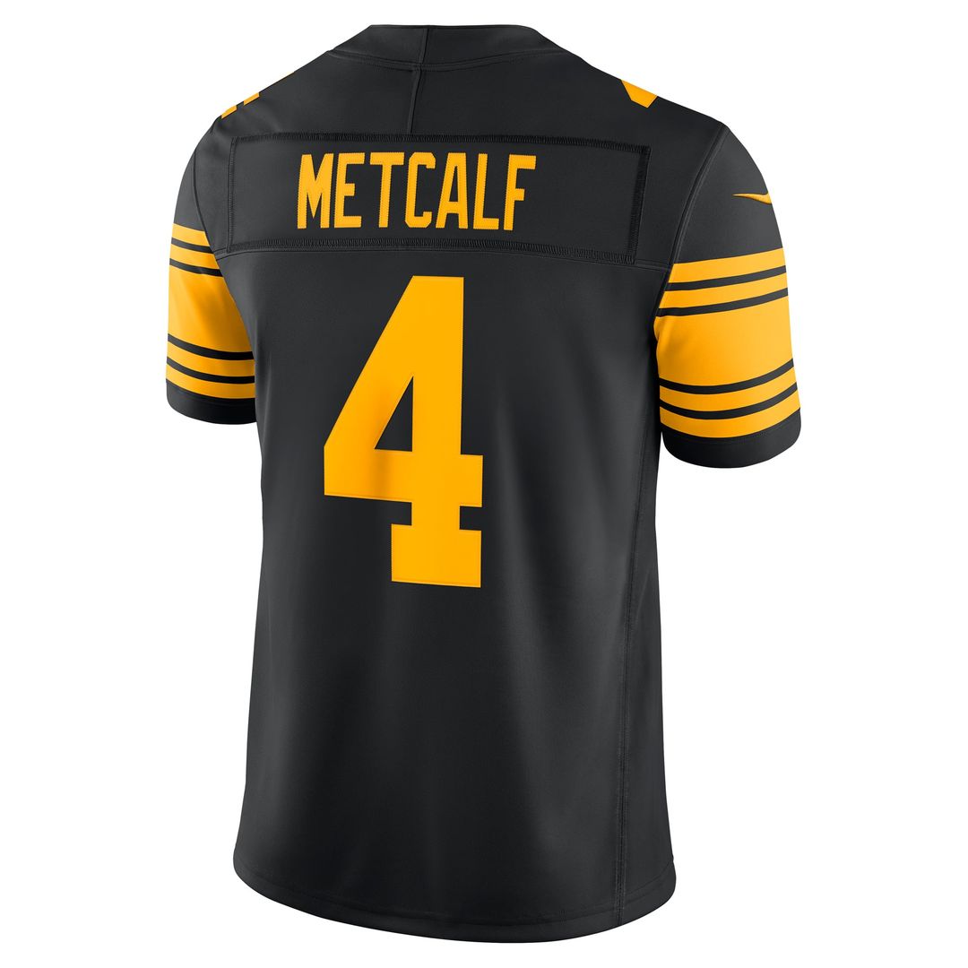 DK Metcalf Pittsburgh Steelers Nike Black Alternate Vapor F.U.S.E. Stitched Limited Jersey