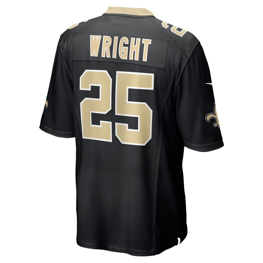 Rejzohn Wright New Orleans Saints Nike Black Team Game Jersey