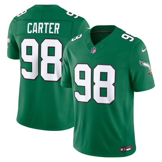 Jalen Carter Philadelphia Eagles Nike Kelly Green Alternate Vapor F.U.S.E. Stitched Limited Jersey