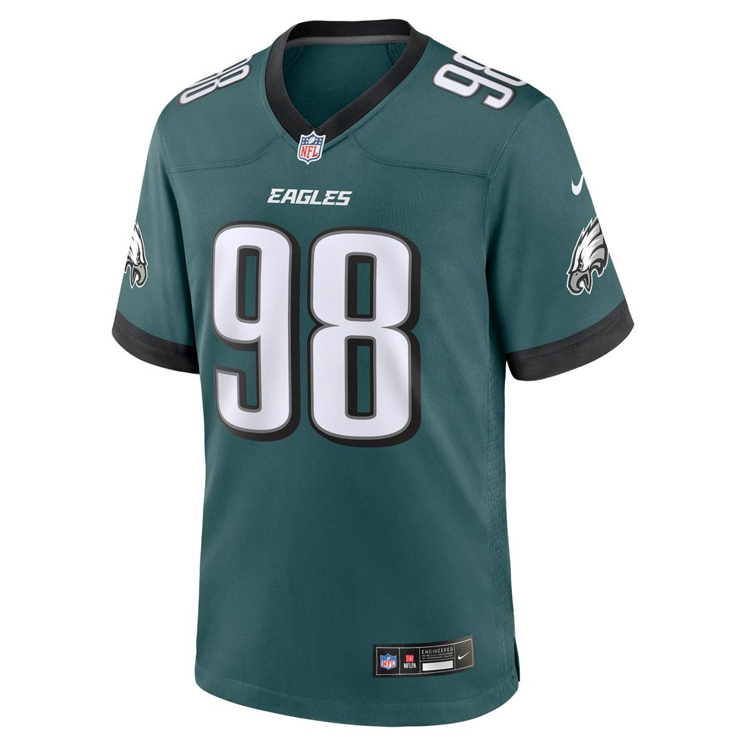 Jalen Carter Philadelphia Eagles Nike Midnight Green Team Game Jersey