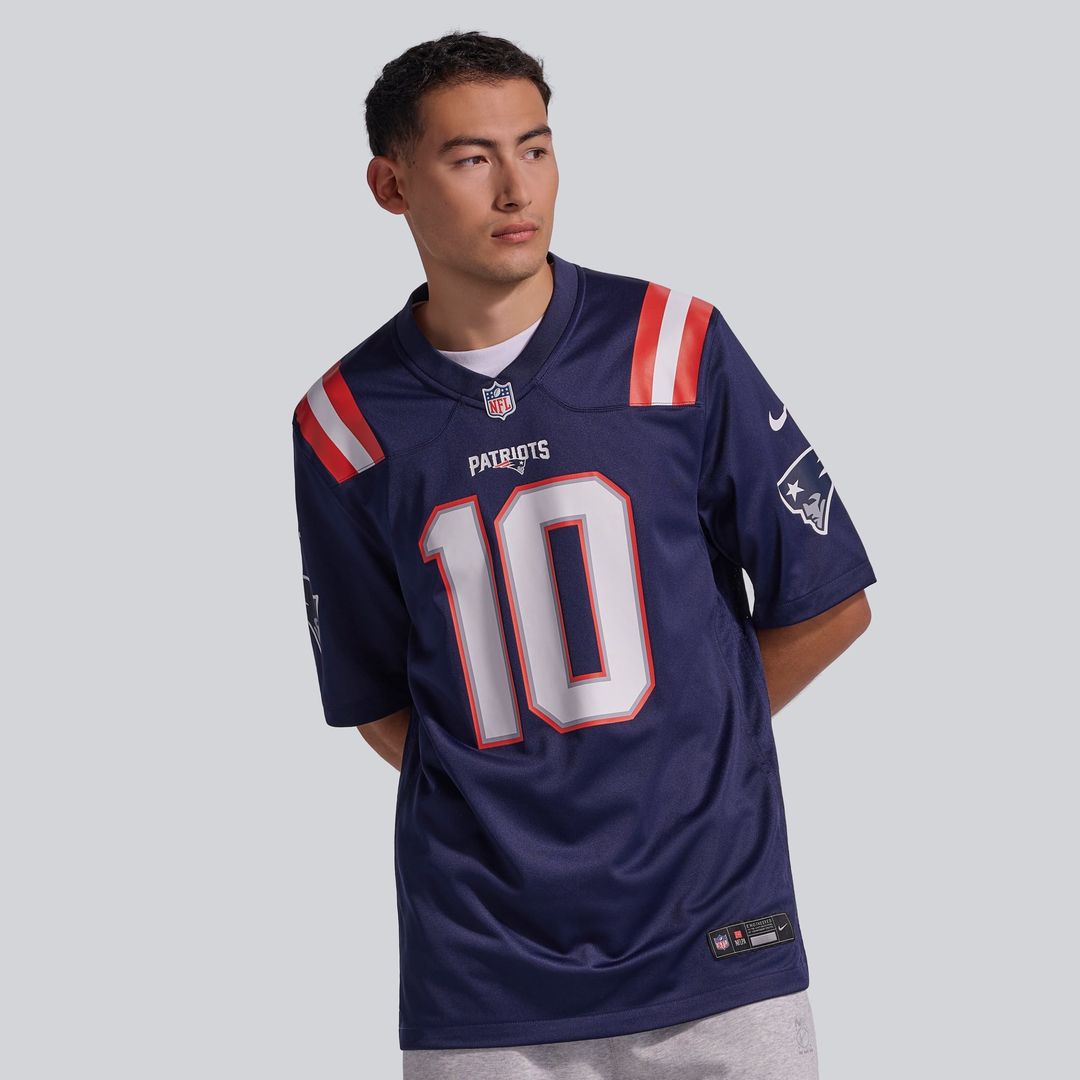Drake Maye New England Patriots Nike White Player Game Jersey