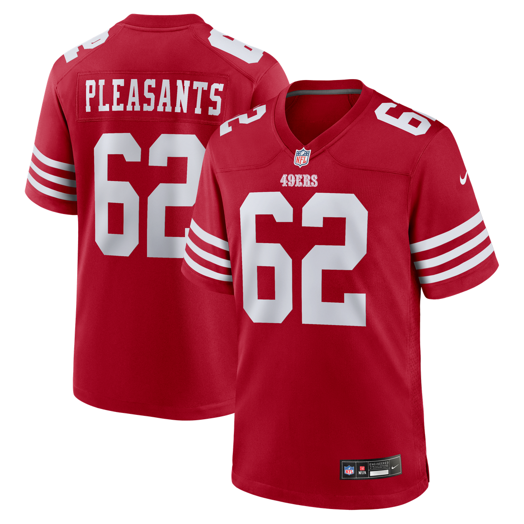 Austen Pleasants San Francisco 49ers Nike Scarlet Team Game Jersey