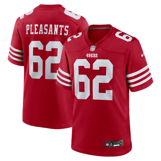 Austen Pleasants San Francisco 49ers Nike Scarlet Team Game Jersey
