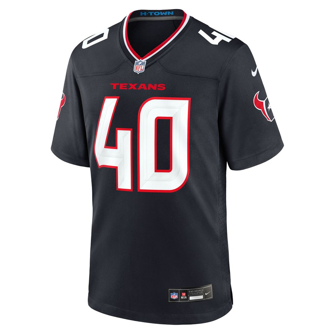 Austin Brinkman Houston Texans Nike Navy Team Game Jersey