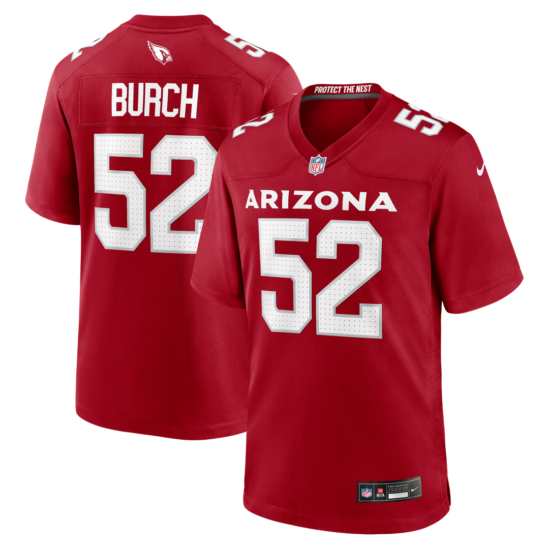 Jordan Burch Arizona Cardinals Nike Cardinal Team Game Jersey
