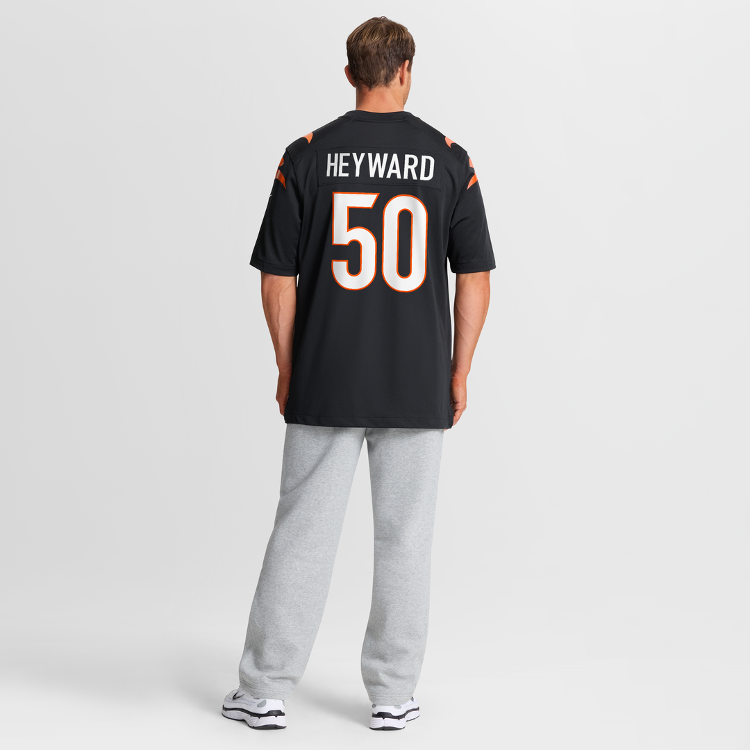 Shaka Heyward Cincinnati Bengals Nike Black Team Game Jersey