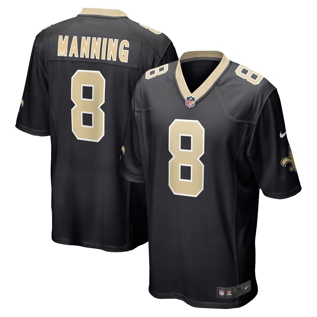 Archie Manning New Orleans Saints Nike Black Retired Player Game Jersey