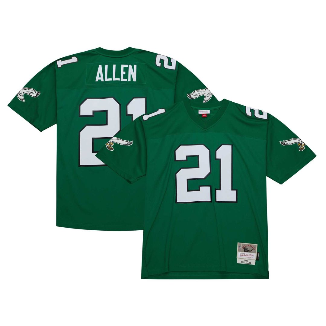 Eric Allen Philadelphia Eagles Mitchell & Ness Kelly Green Legacy Replica Jersey