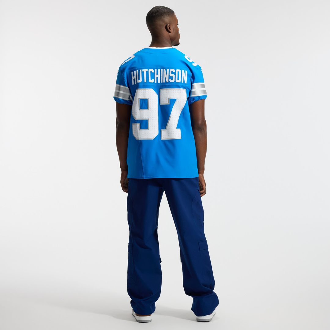 Aidan Hutchinson Detroit Lions Nike Blue Alternate Vapor F.U.S.E. Elite Jersey