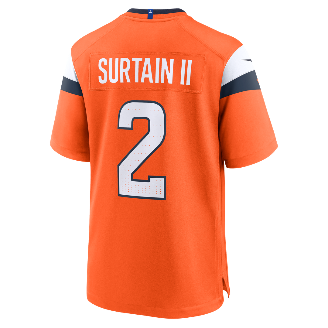 Patrick Surtain II Denver Broncos Nike Orange Team Game Jersey