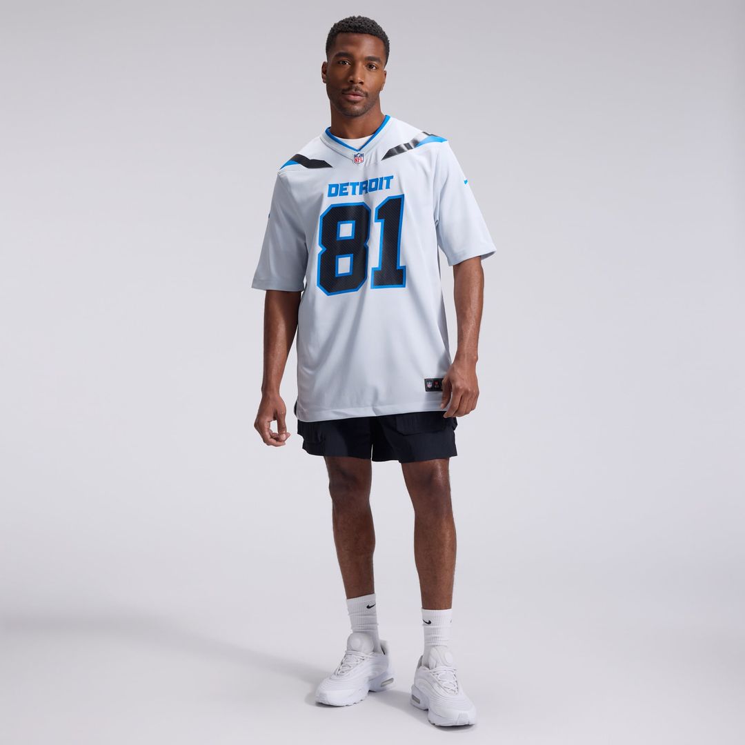 Calvin Johnson Detroit Lions Nike Silver 2026 Rivalries Collection Game Jersey