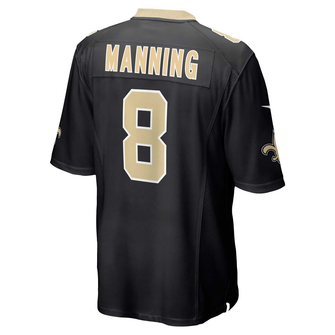 Archie Manning New Orleans Saints Nike Black Retired Player Game Jersey