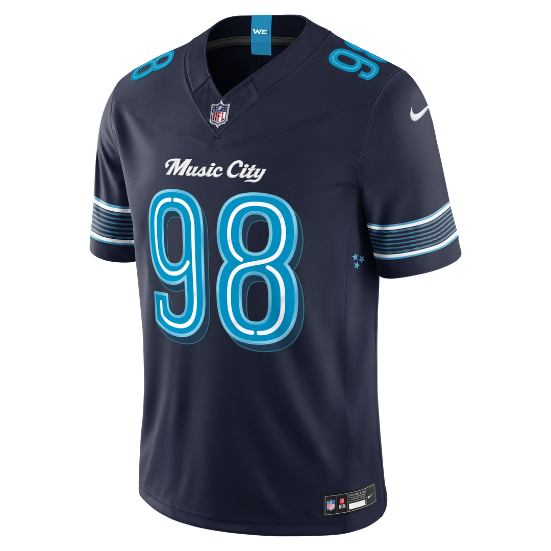 Jeffery Simmons Tennessee Titans Nike Navy 2026 Rivalries Collection Stitched Limited Jersey