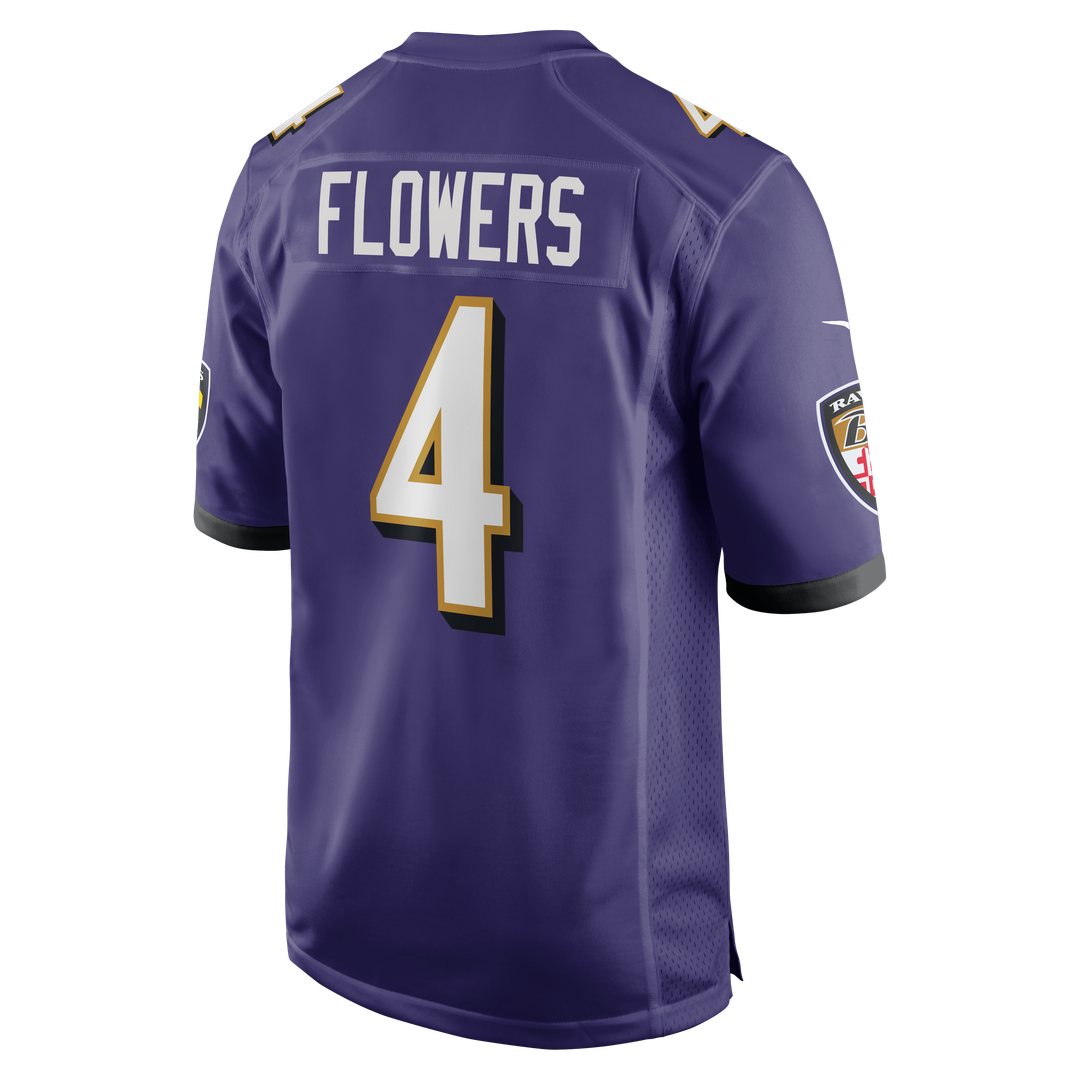 Zay Flowers Baltimore Ravens Nike Purple Game Jersey