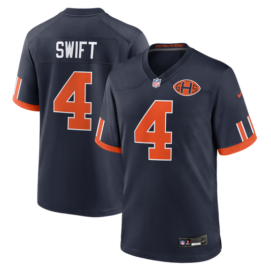 D'Andre Swift Chicago Bears Nike Navy 2026 Rivalries Collection Game Jersey