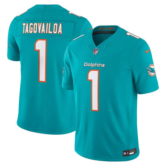 Tua Tagovailoa Miami Dolphins Nike Aqua Team Vapor F.U.S.E. Stitched Limited Jersey