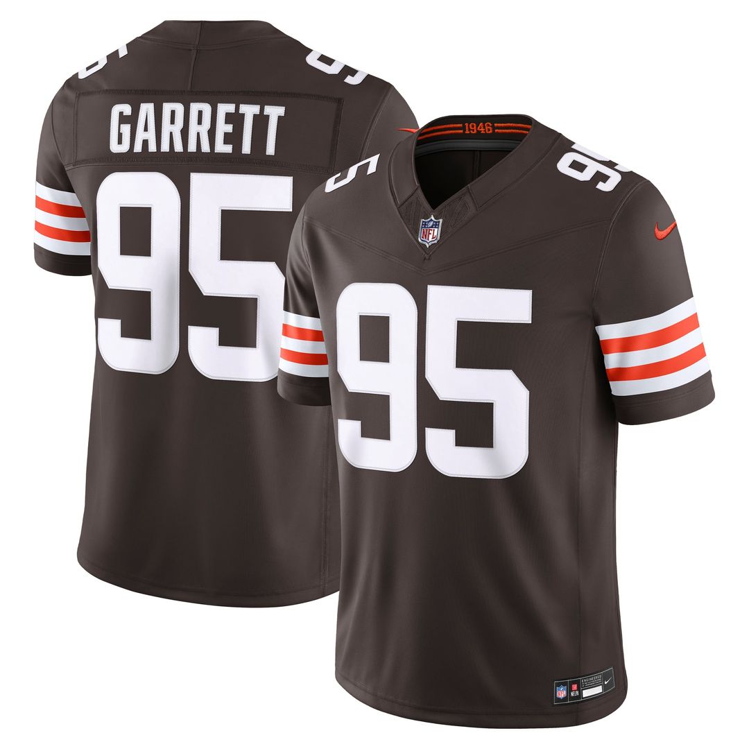 Myles Garrett Cleveland Browns Nike Brown Team Vapor F.U.S.E. Stitched Limited Jersey