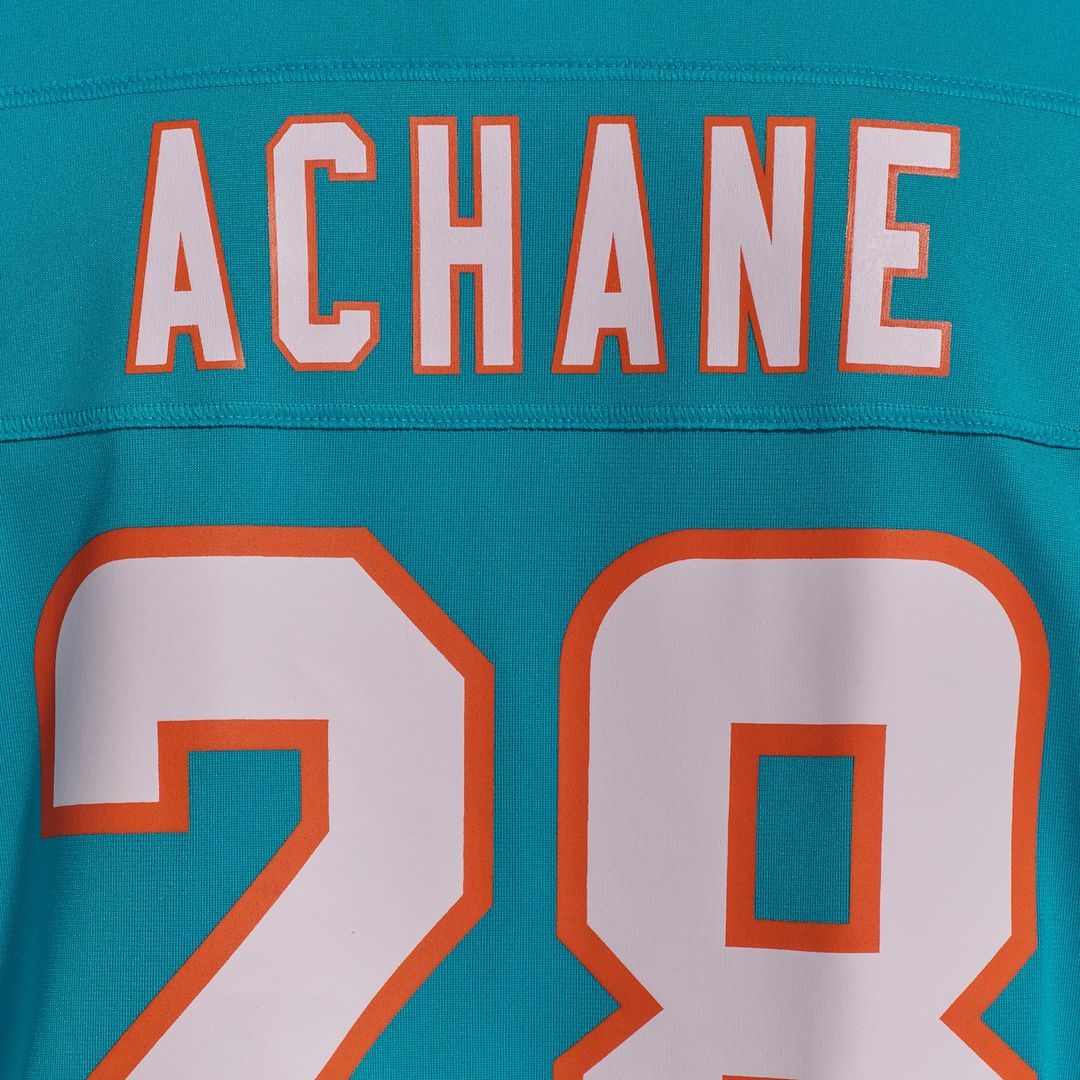 De’Von Achane Miami Dolphins Nike Aqua Player Game Jersey