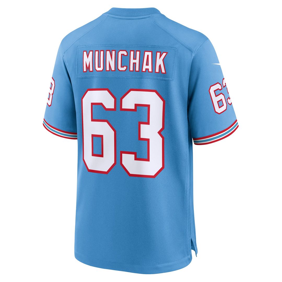 Mike Munchak Tennessee Titans Nike Light Blue Retired Player Alternate Game Jersey