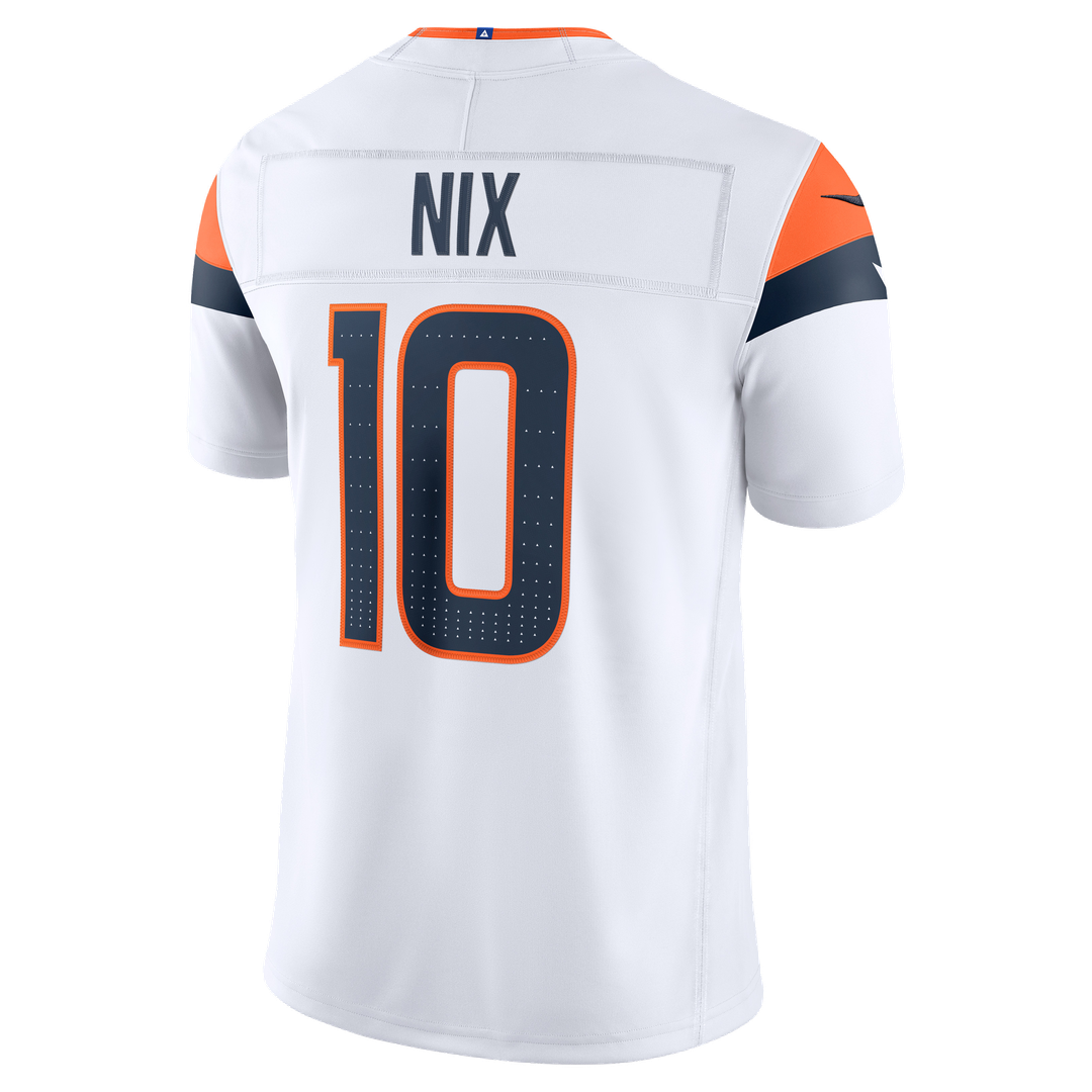 Bo Nix Denver Broncos Nike White Vapor F.U.S.E. Stitched Limited Jersey