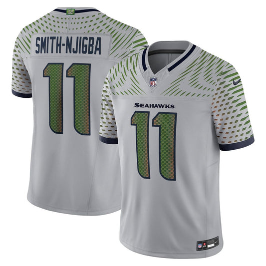 Jaxon Smith-Njigba Seattle Seahawks Nike Gray Rivalries Collection Stitched Limited Jersey