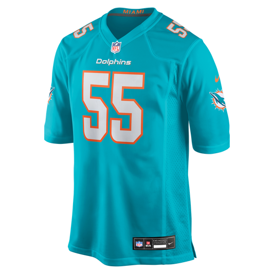 Aaron Brewer Miami Dolphins Nike Aqua Game Jersey