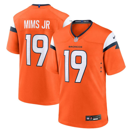Marvin Mims Jr Denver Broncos Nike Orange Team Game Jersey